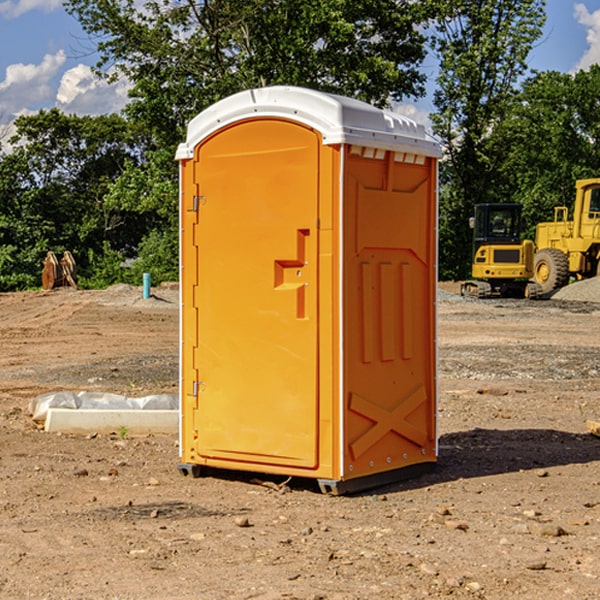 how often are the portable restrooms cleaned and serviced during a rental period in Pettit Oklahoma